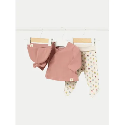 Zdjęcie Mayoral Komplet bluzka i półśpiochy 2520 Różowy Regular Fit