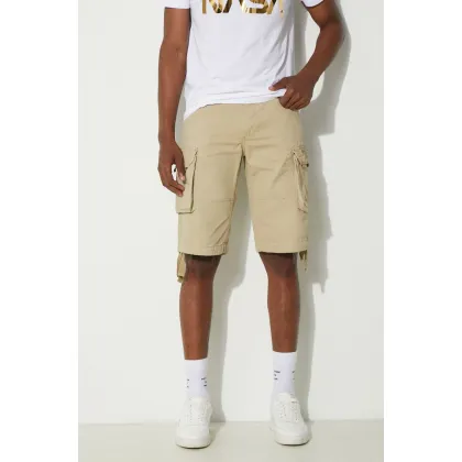 Zdjęcie Alpha Industries szorty bawełniane Alpha Industries Jet Short 191200 159 kolor beżowy 191200.159-KREMOWY