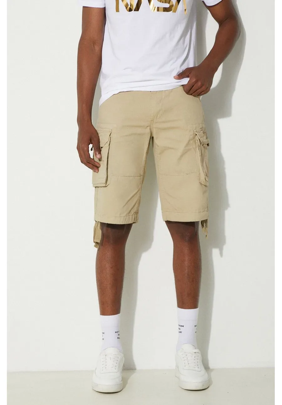 obrazek 1 Alpha Industries szorty bawełniane Alpha Industries Jet Short 191200 159 kolor beżowy 191200.159-KREMOWY