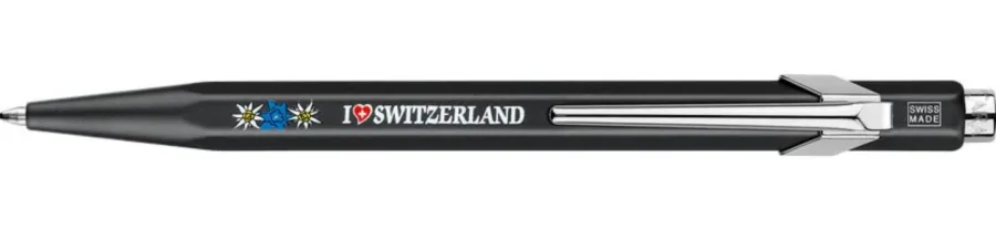 obrazek 2 Designerski długopis 849 Totally Swiss - Edelweiss black z etui