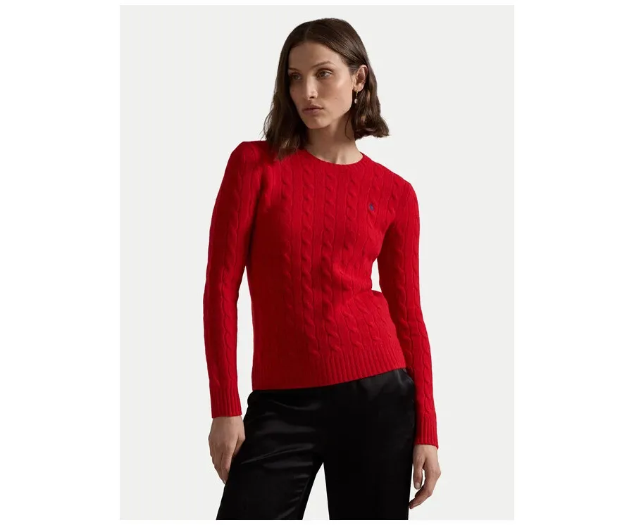 obrazek 1 Polo Ralph Lauren Sweter 211910421026 Czerwony Slim Fit