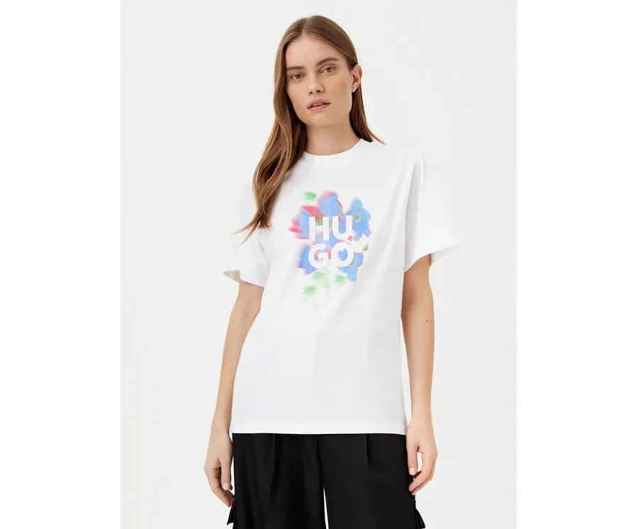 obrazek 1 HUGO T-Shirt Vintage 50534545 Biały Boxy Fit