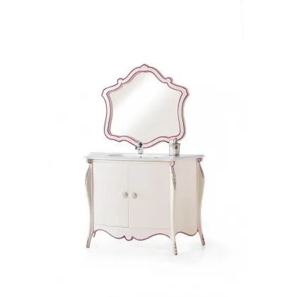 Zdjęcie Łazienkowy, mineralny, marmurowy blat z zaokrągloną umywalką - Zanini