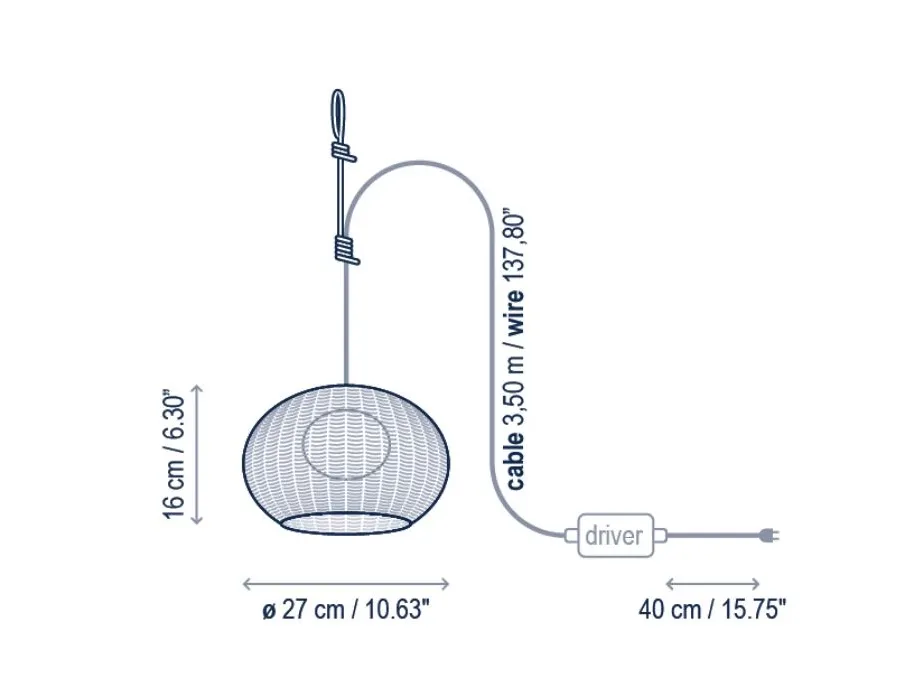 obrazek 2 Imponująca lampa wisząca Garota Hang