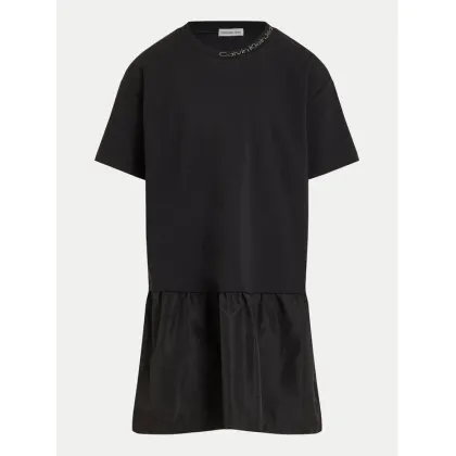 Zdjęcie Calvin Klein Jeans Sukienka codzienna Mix Media Intrasia IG0IG02576 D Czarny Regular Fit