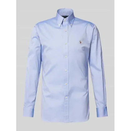 Zdjęcie Koszula biznesowa o kroju slim fit z wyhaftowanym logo