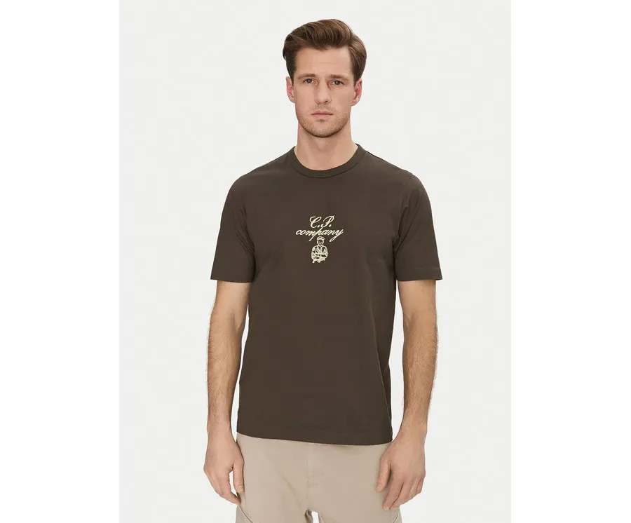 obrazek 1 C.P. Company T-Shirt 18CMTS109A110301W Zielony Regular Fit