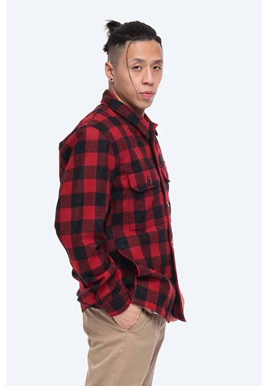 obrazek 1 Norse Projects koszula wełniana Kyle kolor czarny regular z kołnierzykiem klasycznym N40.0530.5040-5040