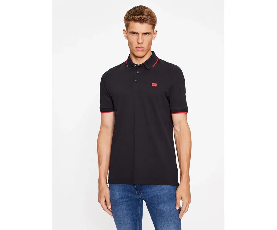 obrazek 1 Hugo Polo Deresino232 50490775 Czarny Slim Fit HUGO
