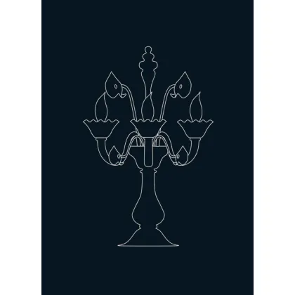 Zdjęcie Lampa stołowa z kryształowego szkła Murano na 3 żarówki