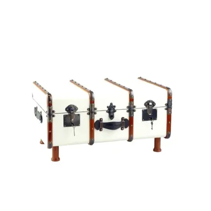 Zdjęcie Unikatowy stolik kawowy w kształcie kufra do salonu