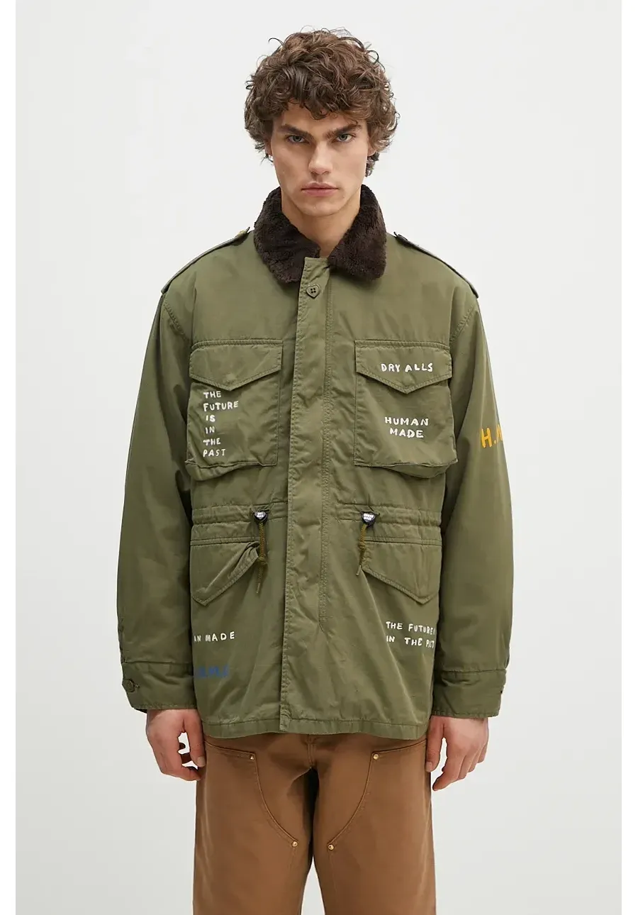 obrazek 1 Human Made kurtka koszulowa Field Jacket kolor zielony przejściowa HM28JK021