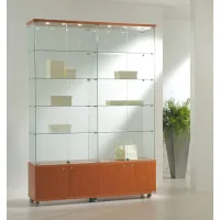 Picture Stylish double storefront with overhead lighting