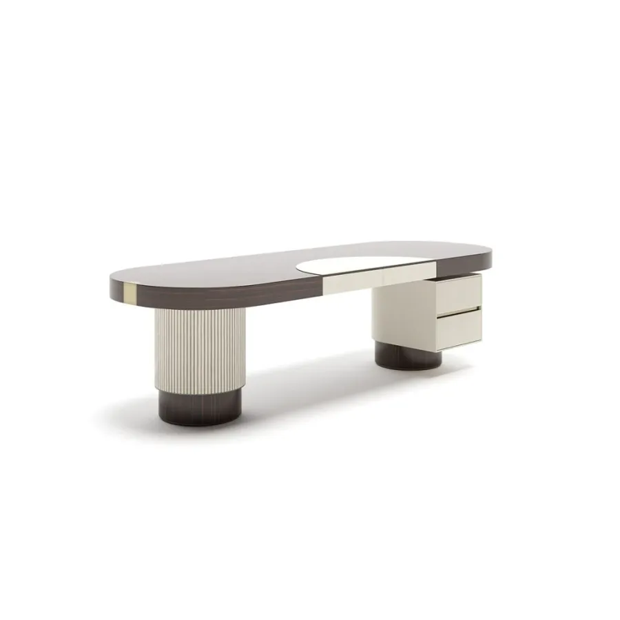 obrazek 3 Prestiżowe włoskie biurko w stylu modernistycznym - do biura lub gabinetu