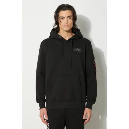 Zdjęcie Alpha Industries bluza męska kolor czarny z kapturem