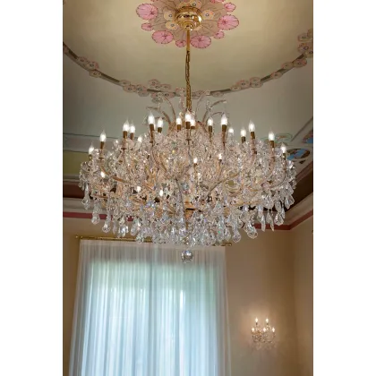 Zdjęcie Elegancki włoski szklany żyrandol