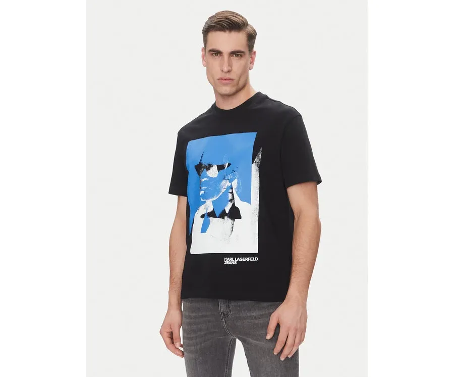obrazek 1 KARL LAGERFELD T-Shirt A2M17036 Czarny Regular Fit
