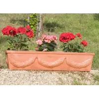 Zdjęcie Długa donica ozdobna wykonana z terakoty - Fornace Masini