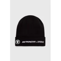 Zdjęcie AAPE czapka Solid Color kolor czarny z grubej dzianiny AHT4866