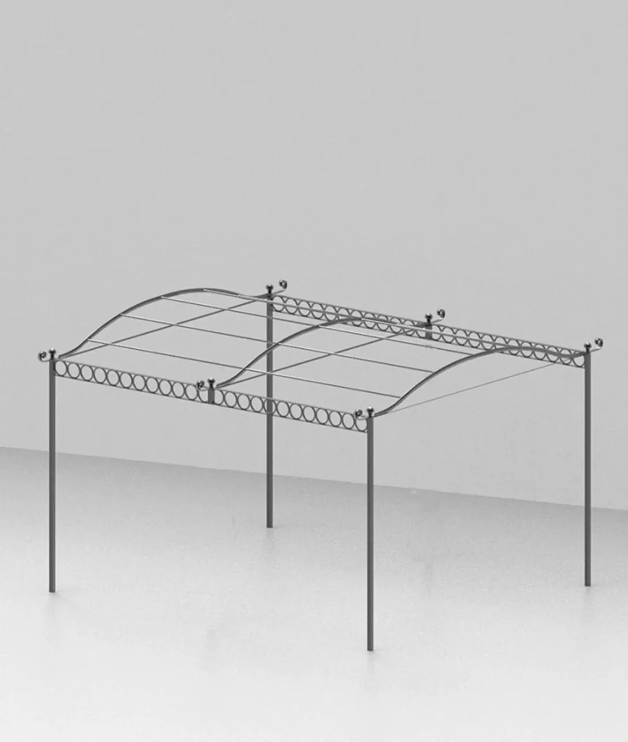 obrazek 1 Stylowa wolnostojąca pergola 376×366 cm bez zadaszenia do ogrodu