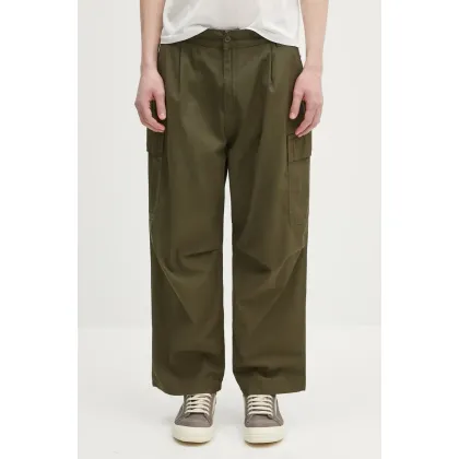 Zdjęcie Carhartt WIP spodnie bawełniane Cole Cargo Pant męskie kolor zielony w fasonie cargo I030477.4102