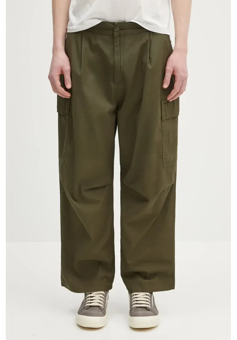 obrazek 1 Carhartt WIP spodnie bawełniane Cole Cargo Pant męskie kolor zielony w fasonie cargo I030477.4102