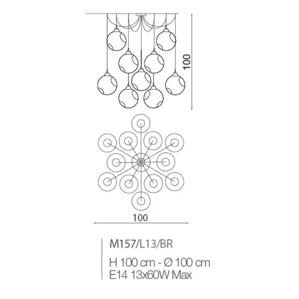 Zdjęcie Włoski żyrandol ze szkła Murano o wyjątkowym designie - Il Paralume Marina
