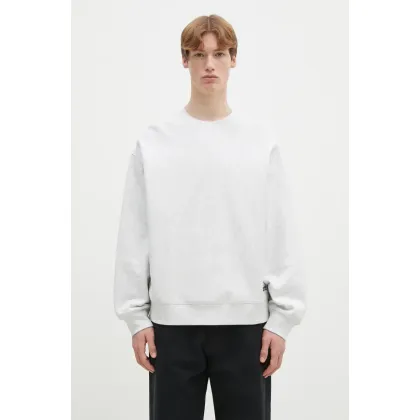 Zdjęcie Carhartt WIP bluza bawełniana Label Script Sweat męska kolor szary melanżowa I034429.482XX