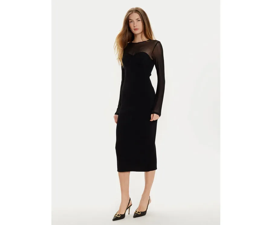 obrazek 1 TWINSET Sukienka koktajlowa 242AT3040 Czarny Slim Fit