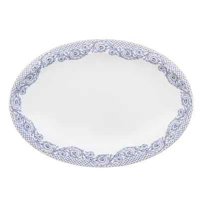 Zdjęcie Prestiżowy owalny półmisek z porcelany - kolekcja Fortuna