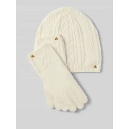 Zdjęcie LAUREN RALPH LAUREN Zestaw czapka, szalik i rękawiczki 454960056001 Écru