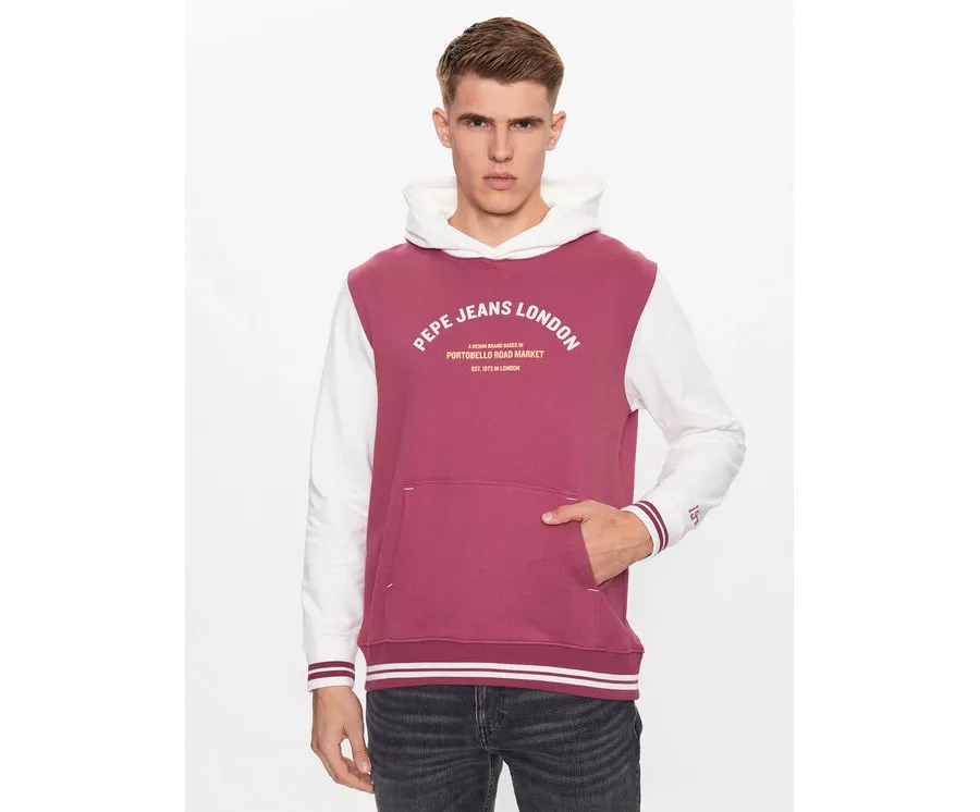 obrazek 1 Pepe Jeans Bluza Medley PM582473 Bordowy Regular Fit