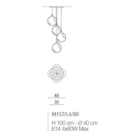 Picture Original Murano glass chandelier - Il Paralume Marina