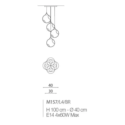 Zdjęcie Oryginalny żyrandol ze szkła Murano - Il Paralume Marina