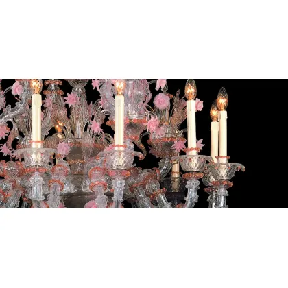Zdjęcie Luksusowy żyrandol na 12 żarówek z Włoch - Vetreria Artistica Rosa