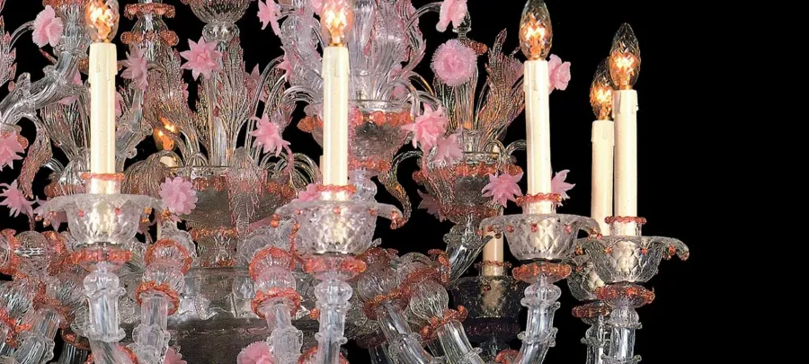 obrazek 1 Luksusowy żyrandol na 12 żarówek z Włoch - Vetreria Artistica Rosa