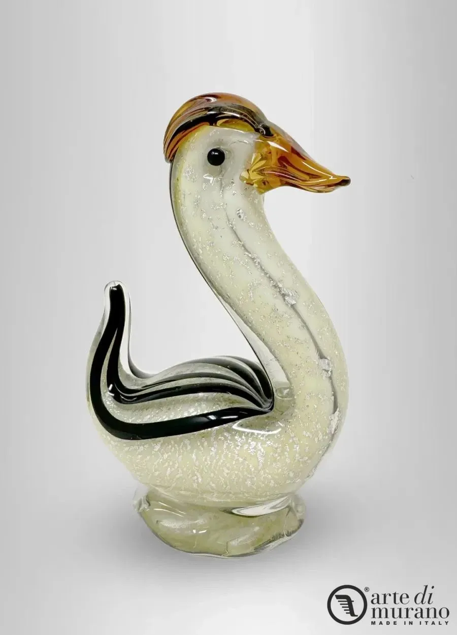 obrazek 1 Mała kaczka w oryginalnym kolorze Murano szkło