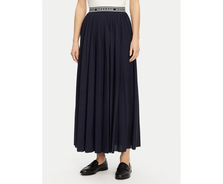 obrazek 1 Weekend Max Mara Spódnica plisowana Bleu 2515771031 Granatowy Regular Fit
