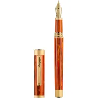 Picture Zodiac Leo fountain pen, yellow gold, 14K nib