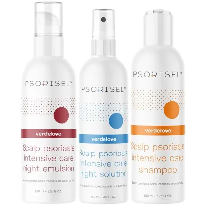 Zdjęcie Verdelove Psorisel Zestaw kosmetyków na łuszczycę skóry głowy