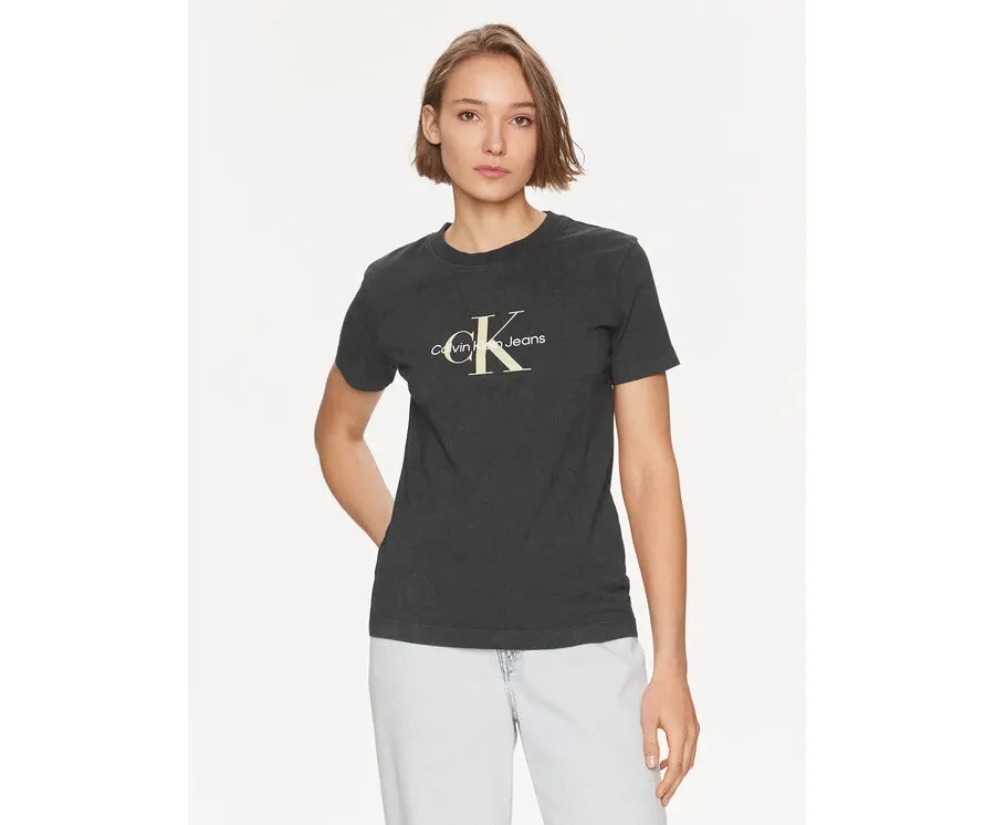 obrazek 1 Calvin Klein Jeans T-Shirt Archival Monologo J20J223272 Czarny Regular Fit