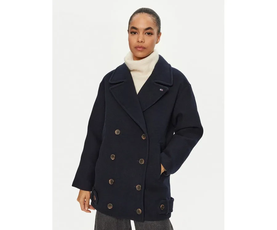 obrazek 1 Tommy Jeans Płaszcz przejściowy DW0DW19752 Granatowy Regular Fit
