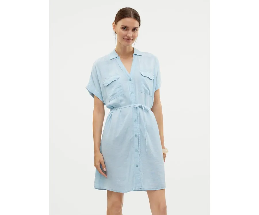 obrazek 1 Vero Moda Sukienka letnia Linn 10323027 Błękitny Relaxed Fit