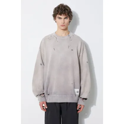 Zdjęcie Maison MIHARA YASUHIRO bluza bawełniana Sun Faded męska kolor beżowy wzorzysta A12PO542