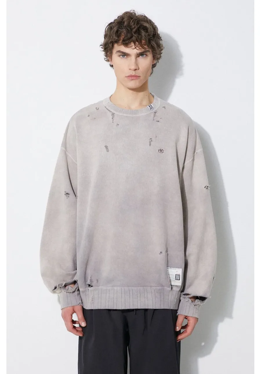 obrazek 1 Maison MIHARA YASUHIRO bluza bawełniana Sun Faded męska kolor beżowy wzorzysta A12PO542