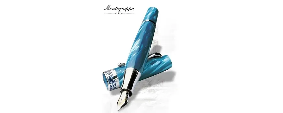 obrazek 1 Turquoise/Cyan Celluloid Fountain Pen Miya Montegrappa