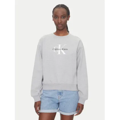 Zdjęcie Calvin Klein Jeans Bluza Monologo LV047B234G Szary Relaxed Fit