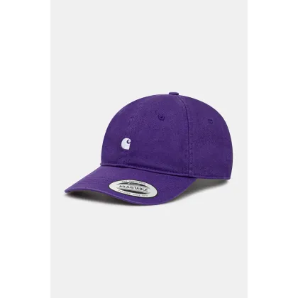 Zdjęcie Carhartt WIP czapka z daszkiem bawełniana Madison Logo Cap kolor fioletowy z aplikacją I023750.2RPXX