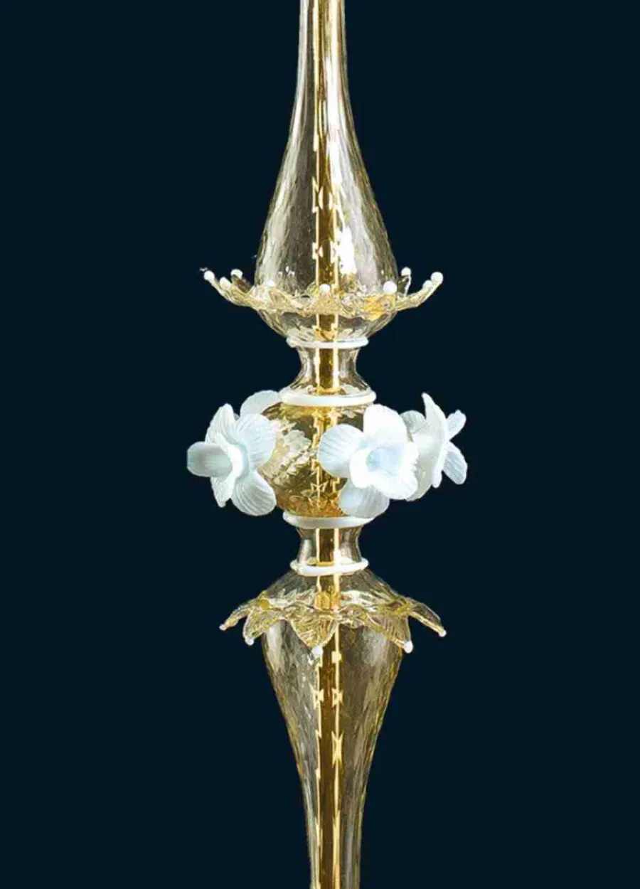obrazek 4 Prestiżowa lampa podłogowa Imperial Gold ze szkła Murano
