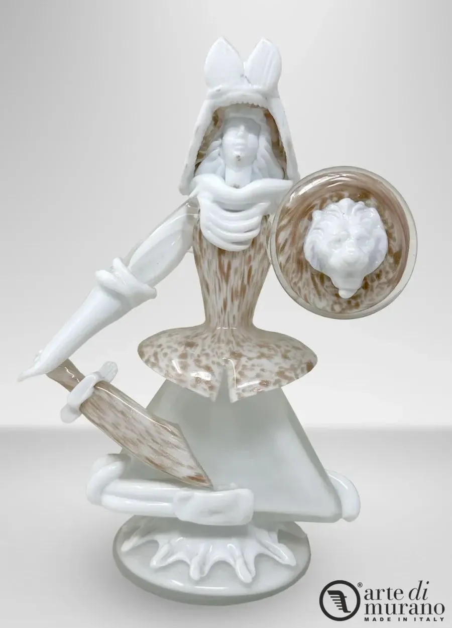 obrazek 1 Designerska japońska rzeźba samuraj w szkle Murano